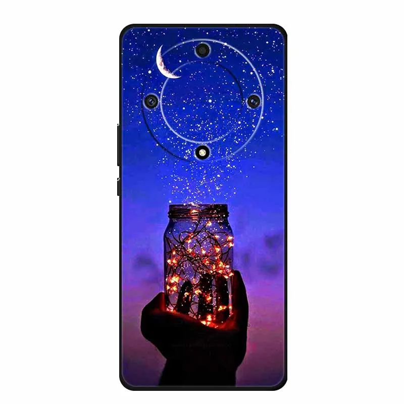 Stylish Painted Soft Silicone Back Cover for Honor X9a – Protective and Popular Coque