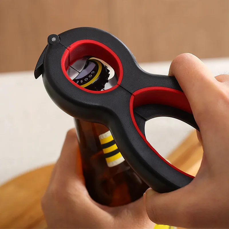 6 in 1 Multi Function Bottle Opener Tool Jar Opener Gripper Pull