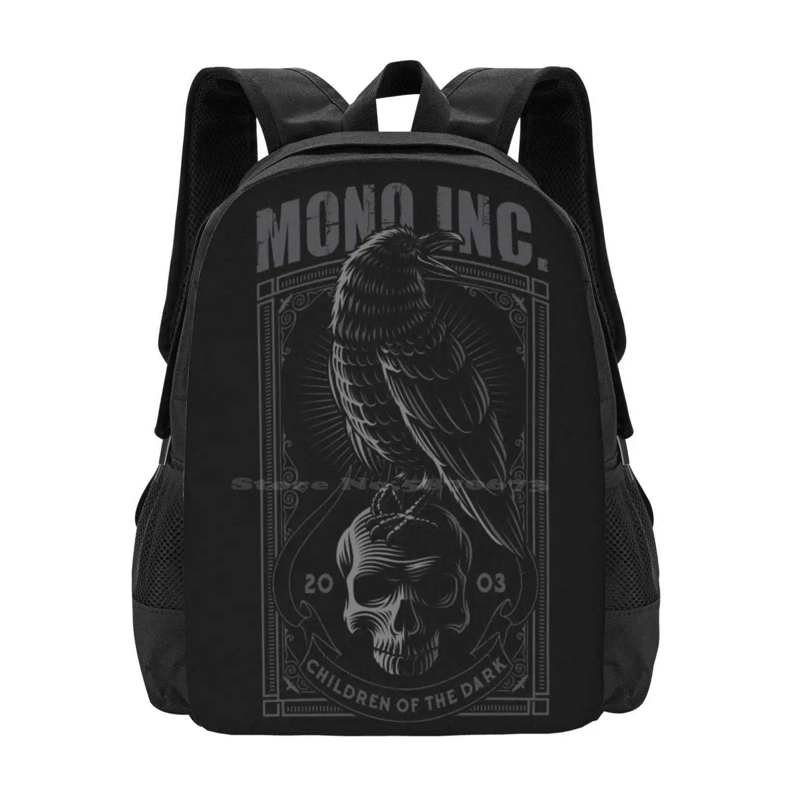 

Mono Inc. Children Of The Dark Est 2003 Pattern Design Bag Student's Backpack Mono Inc Gothic