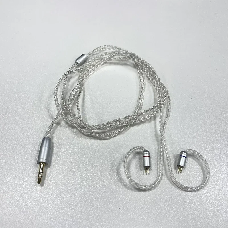 

four-strand silver-plated original cable 3.5mm0.75 double pin 0.78 upgraded wire with wheat 2pin earphone cable.