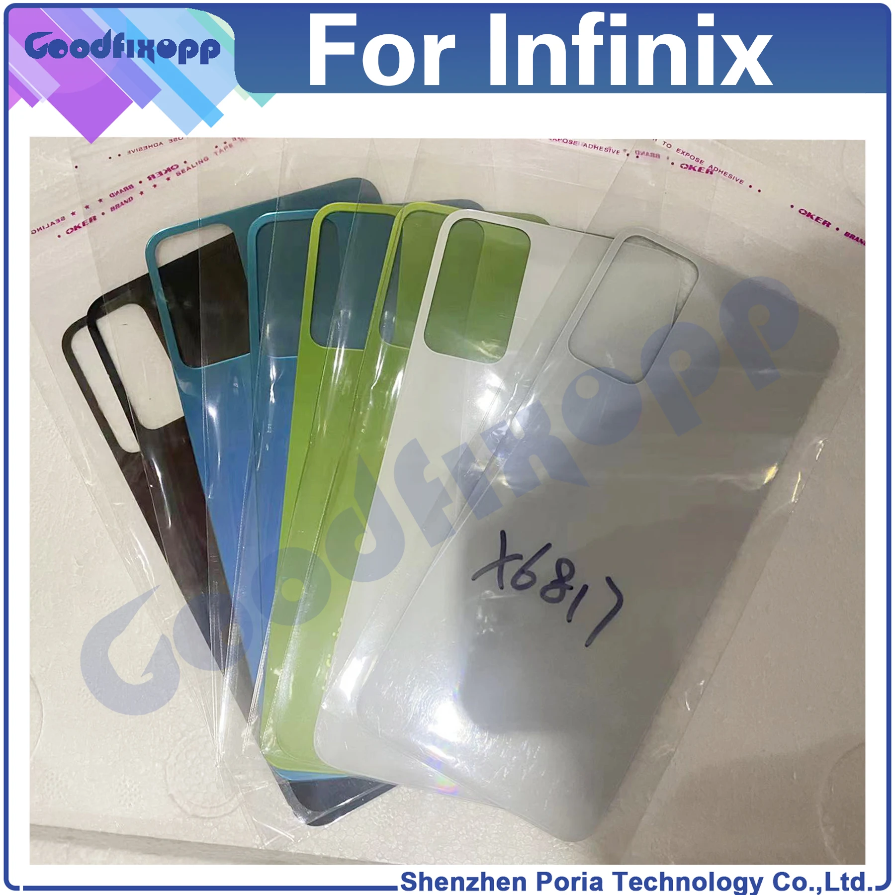 

6.82 Inch For Infinix Hot 12 X6817 Back Cover Door Housing Case Rear Cover For Hot12 Battery Cover Replacement
