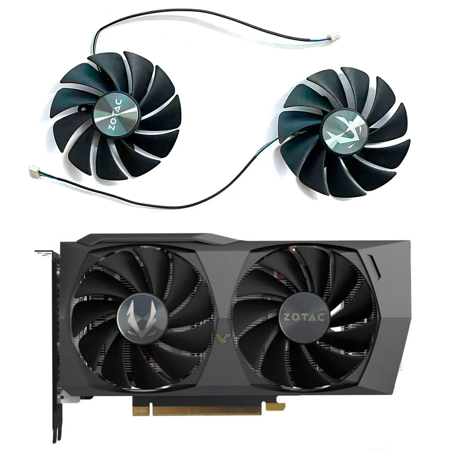 2 вентилятора 89 мм 4PIN CF9015H12S подходит для Zotac Gaming RTX 3060 3060TI Twin Edge RTX3050 охлаждение видеокарты