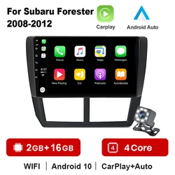 Autoradio multimédia Android 10.1, 2 go/32 go, 2din, Carplay, GPS, pour voiture Subaru Forester 3 SH Impreza (2007 – 2013) 