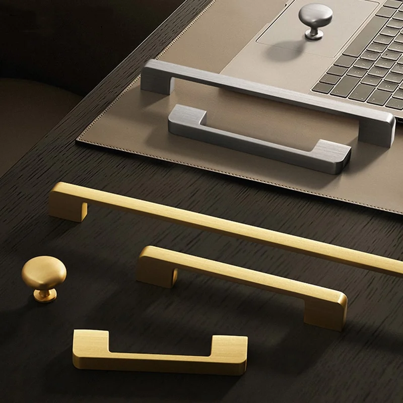 มือจับตู้เสื้อผ้าแบบแปรงทอง มือจับตู้แบบนิกเกิล มือจับเฟอร์นิเจอร์ครัว มือจับลิ้นชักและมือจับสำหรับตู้ 1