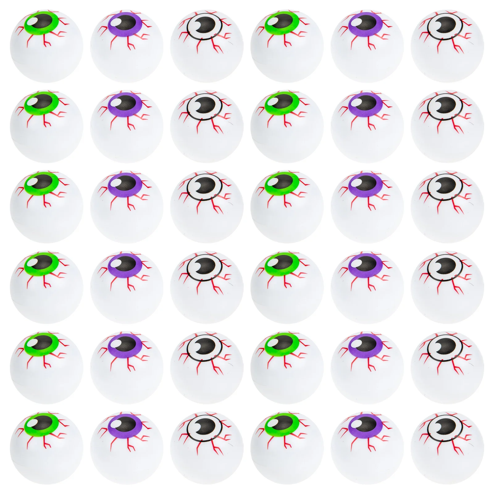 

36 Pcs Colorful Eyeball Ornament Bouncy Eyeball Halloween Party Layout Decoration