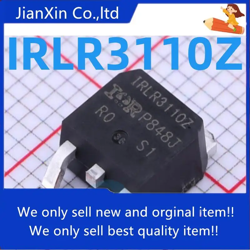 

20 Оригинальный Новый IRLR3110ZTRPBF TO-252 N-channel 100V 63A SMD MOSFET LR3110Z