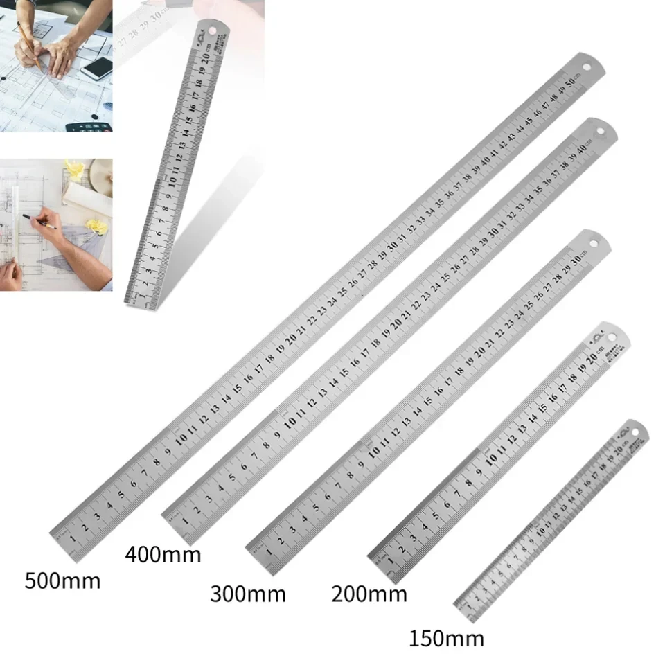 Stainless Steel Precision Measuring Ruler - 150mm/500mm