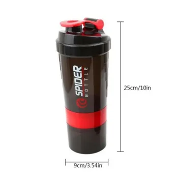 AA Fashion 600ml Plastic Useful Sport Gym Protein Powder Shaker Mixer Cup Bottle 6
