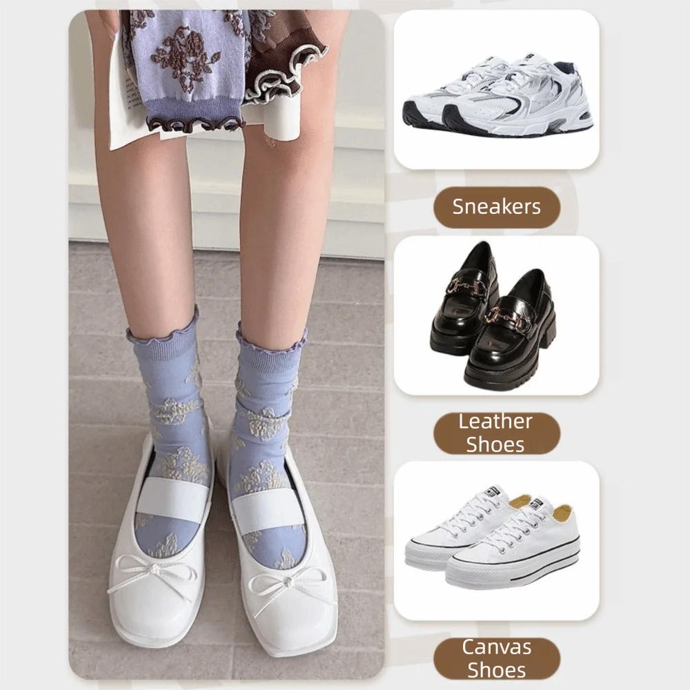 Breathable Cotton Polyester Mid Tube Socks for Women