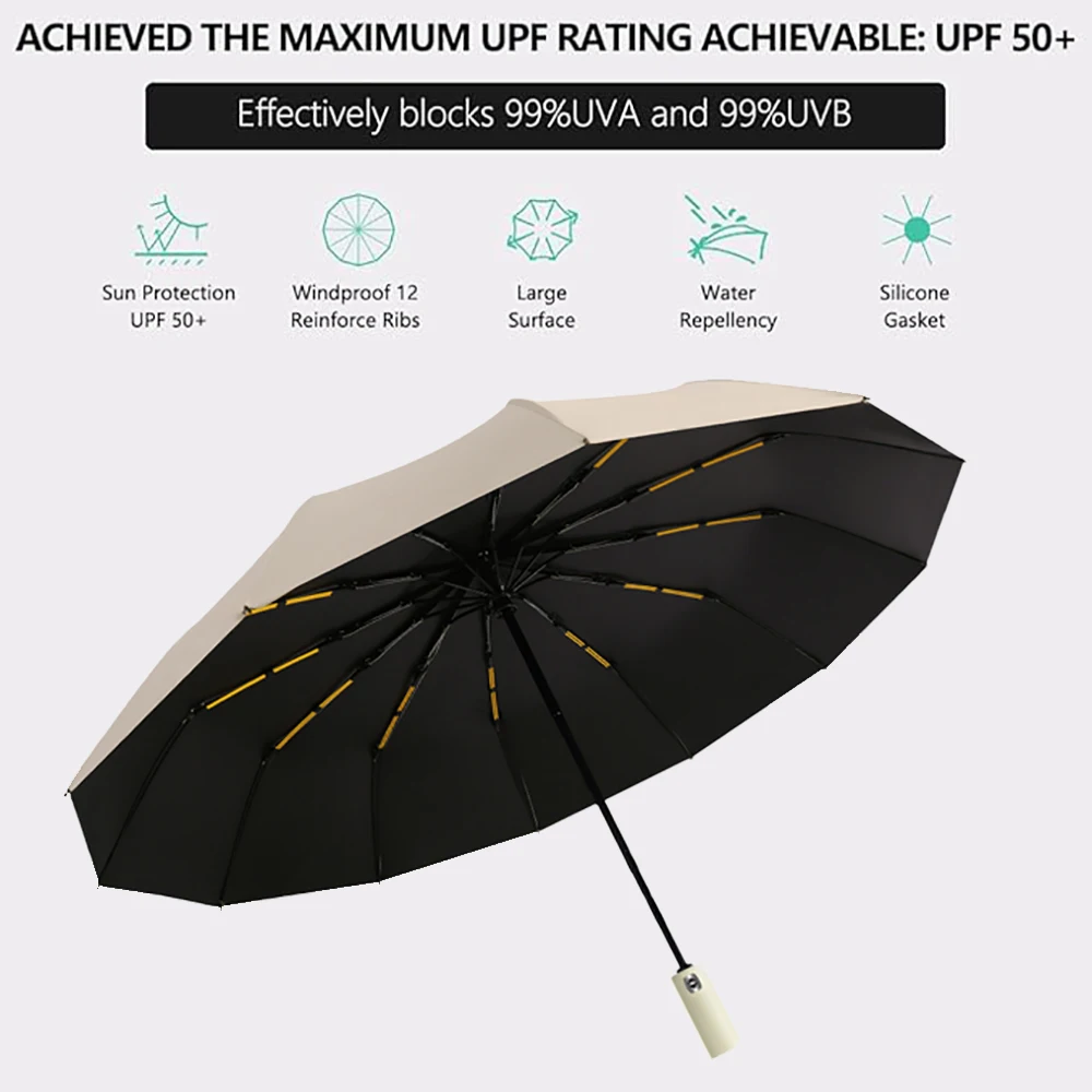 24 bone automatic folding umbrella Windproof sunshade Umbrella