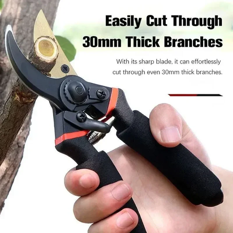 Alloy Steel Black Pruning Shears for Gardening and Horticulture