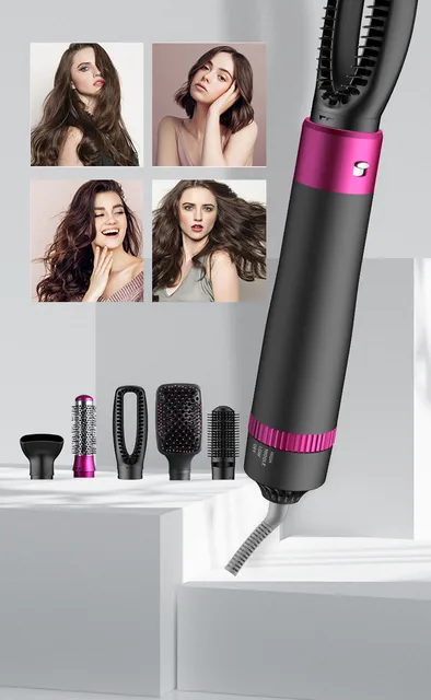 Air Styler Escova Secador De Cabelo 5 Em 1 Secador Elétrico Pente Cabelo  Curling Varinha Kit Escova Destacável Varinha Curling Ferramenta Salon  Ferramenta Alisadora De Íons Negativos Modelador De Cabelo - Hot-air