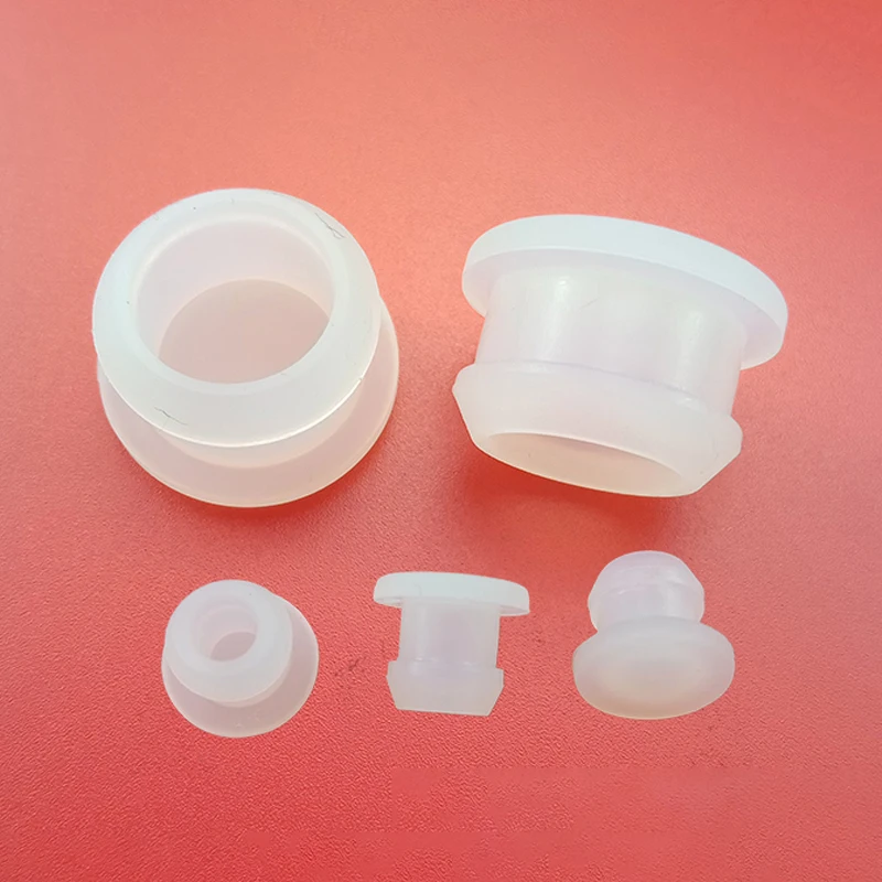2/5/10Pcs Clear Silicone Rubber Snap-on Hole Plug Blanking