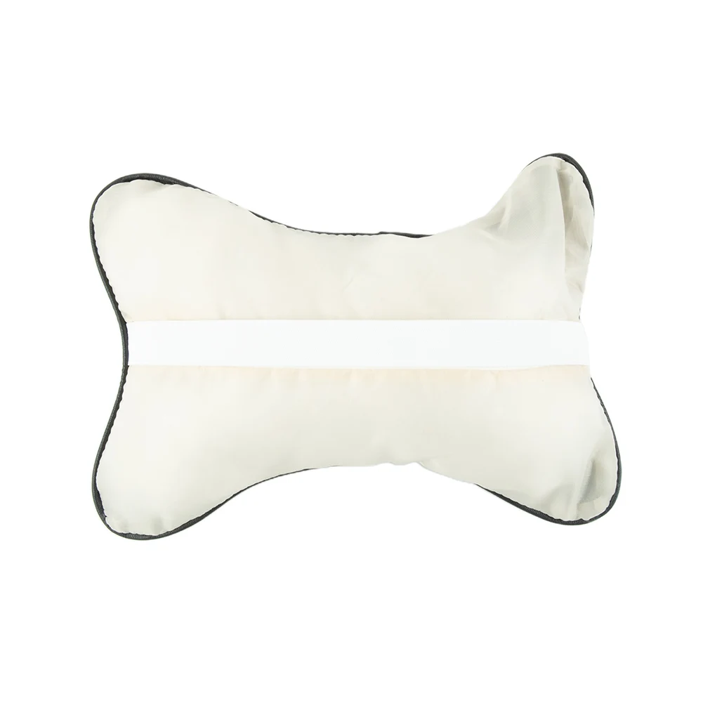 Universal Leather Car Pillows Headrest Neck Rest Cushion Support Seat Accessories Auto Black Safety Pillow Decor