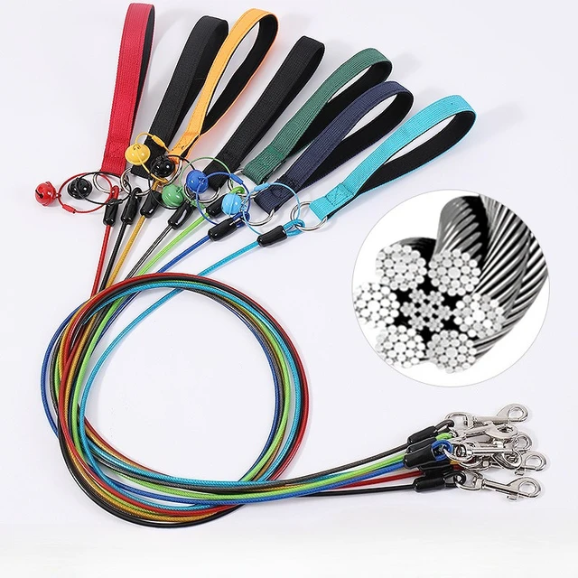 New Metal Pet Dog Specific Traction Rope Anti Bite and Durable Suitable for Dogs of All Sizes Outdoor Dog Walking Pet Supplies