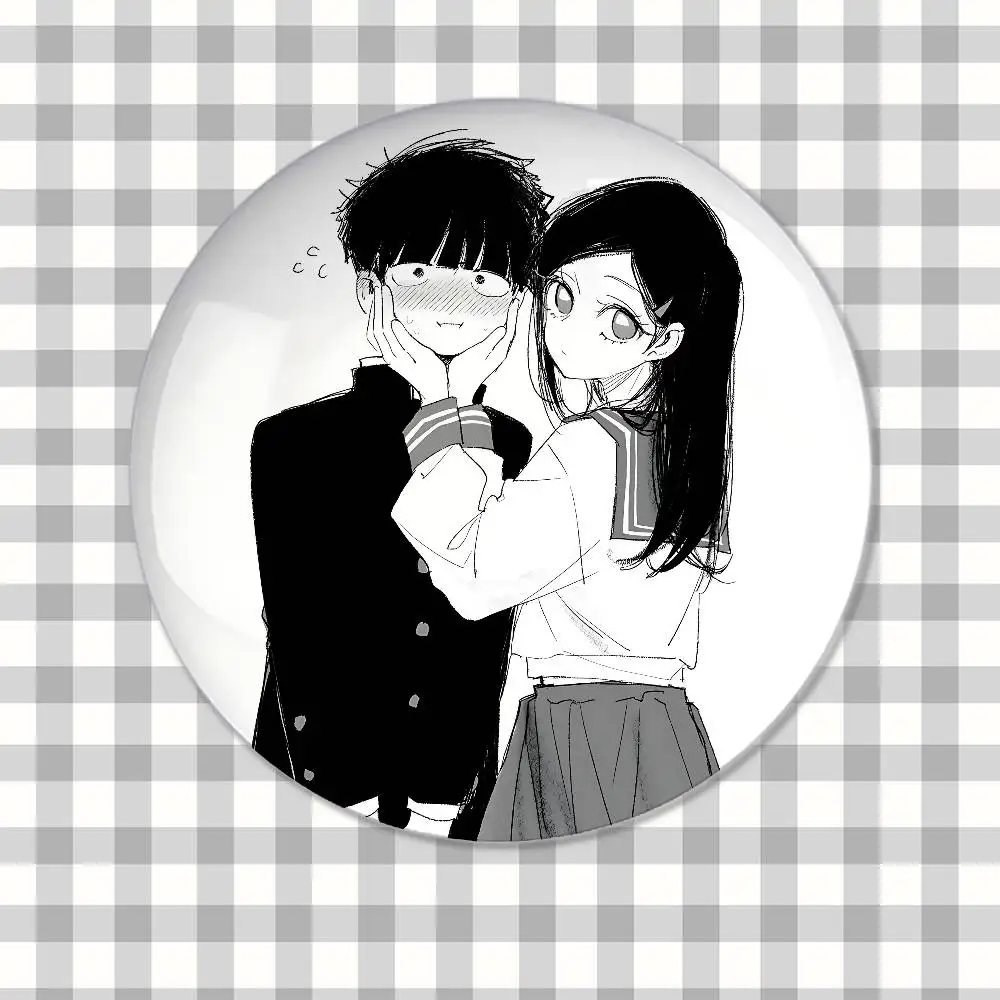 Anime M-Mob Psycho 100 Schwarz-Weiß-Anstecknadeln für Freunde, Rucksäcke, Kleidung, Sammlerzubehör, Schmuckgeschenk – Detail 5