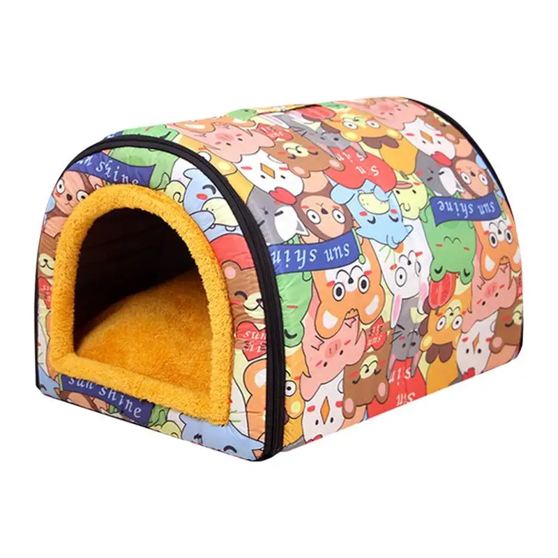 

Outdoor Feral Cat House Weatherproof Winter Warm Cat Shelter Beds For Outside Community Cold Weather Pet cat and dogs House