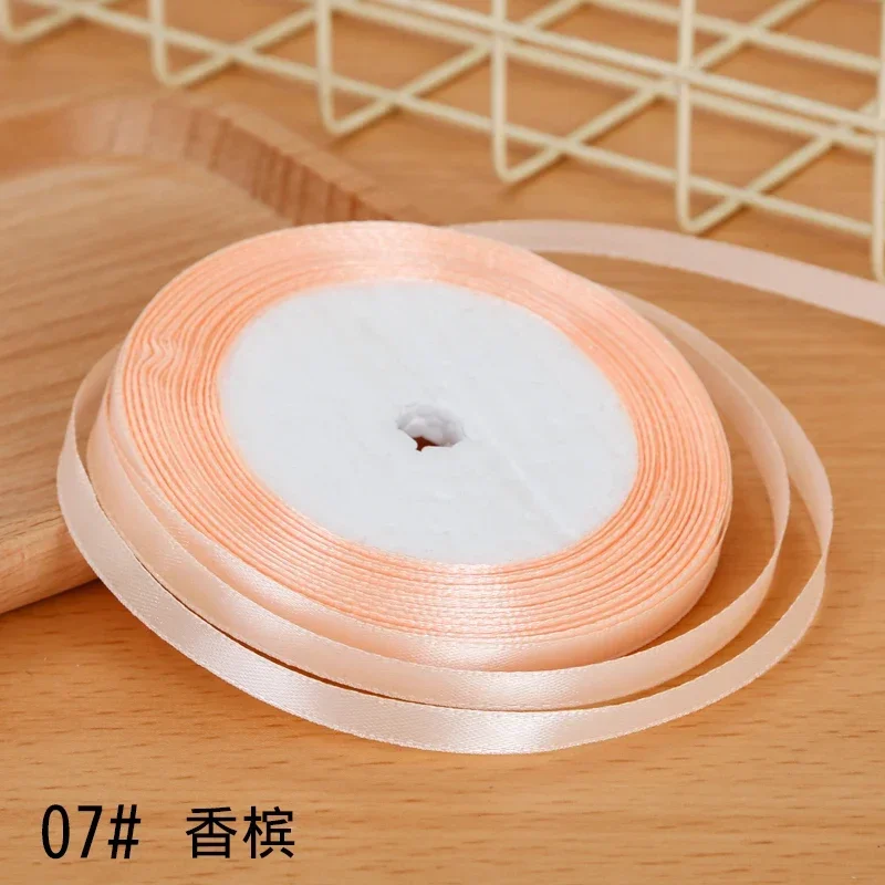 Elegant 6mm Satin Ribbon for DIY Crafts and Gift Wrapping