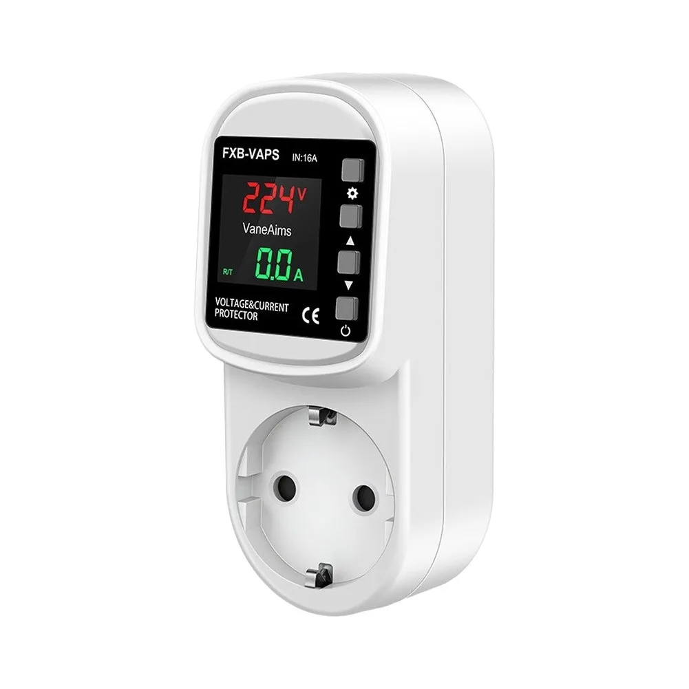 16A Adjustable Over Under Voltage Protector For 110V Appliances, Auto Power Cutoff & Safe Restoration Relay