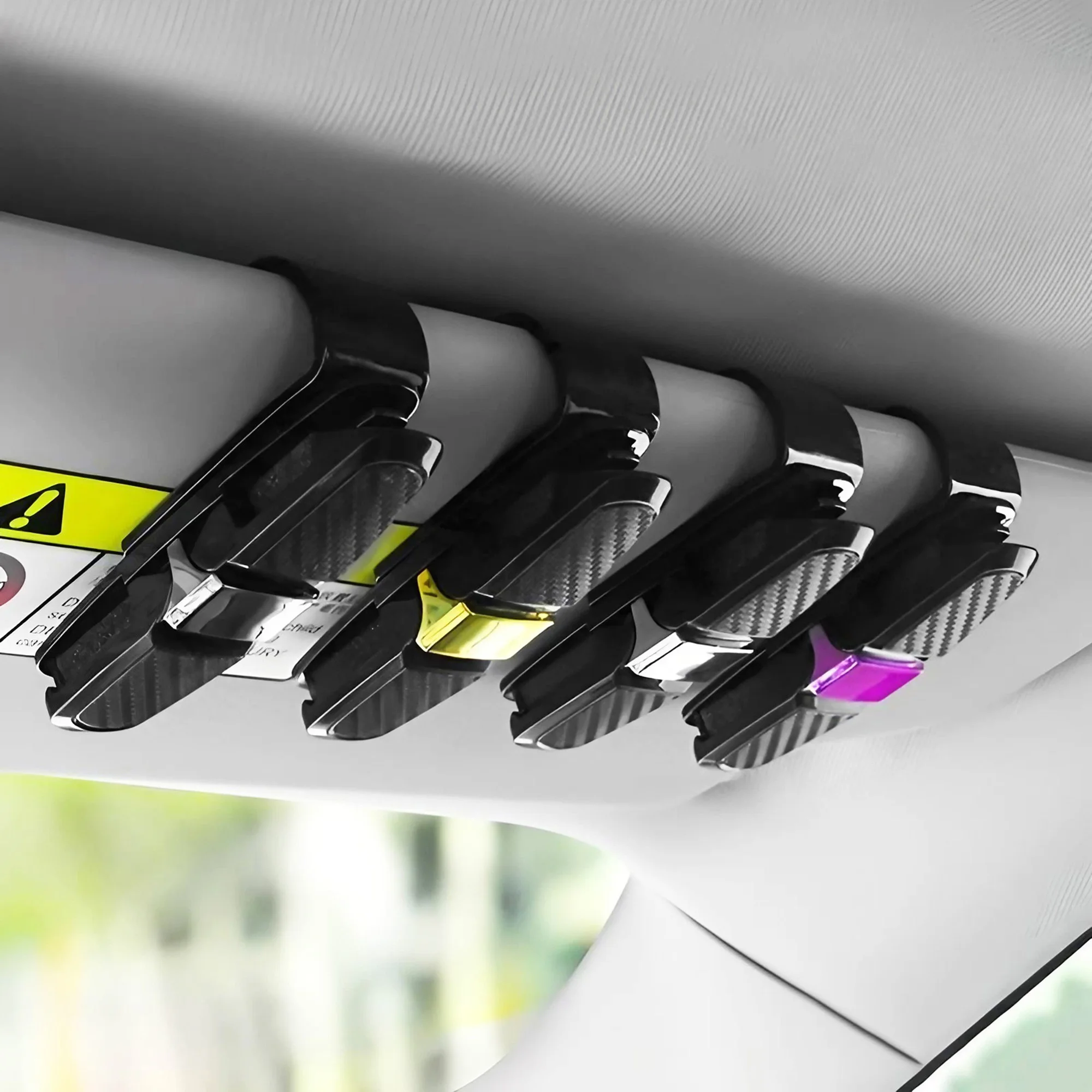 Universal Car Sun Visor Glasses Holder with Ticket Card Clip