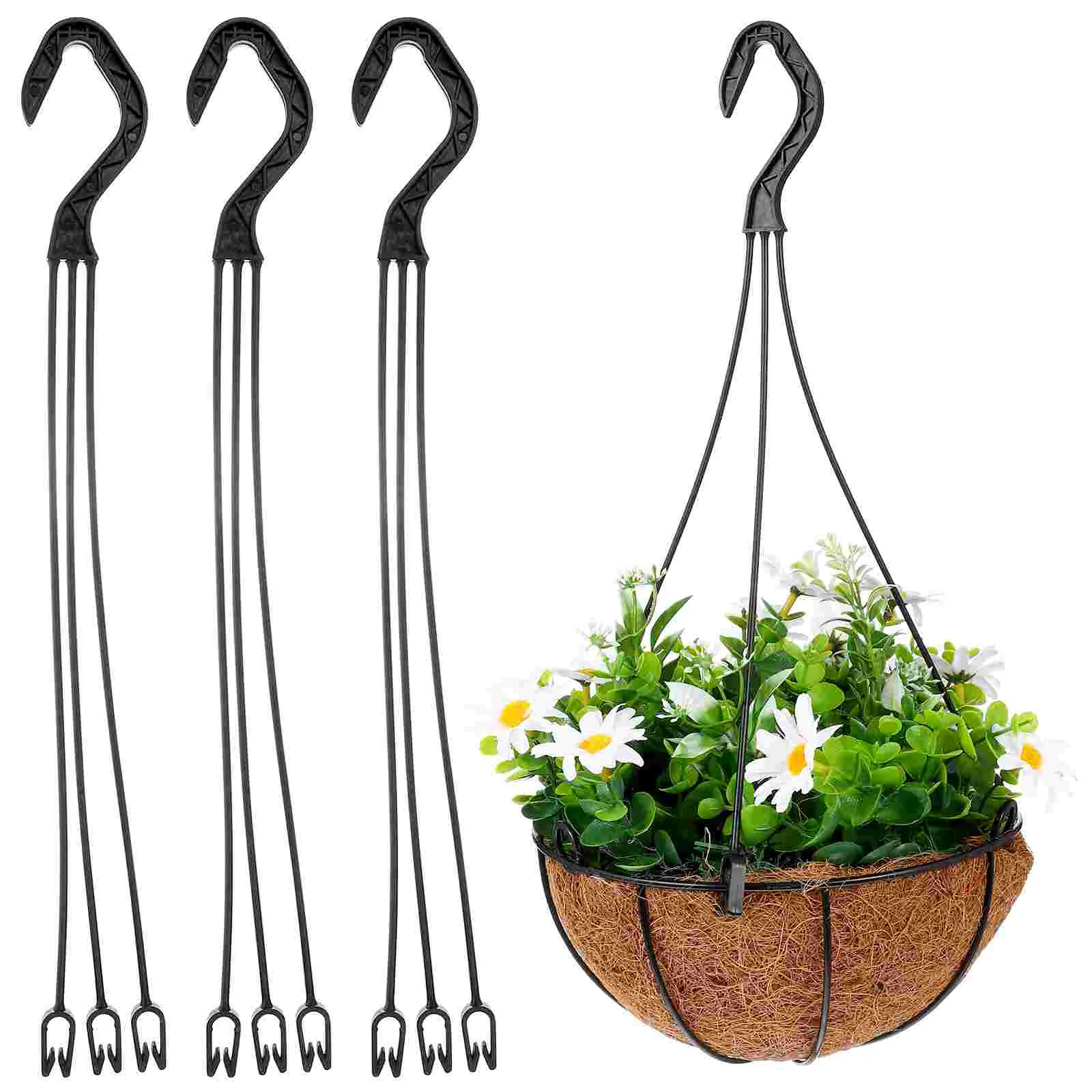 

25 Pcs Flower Pot Hook for Hanging Hanger Holders Plant Pots Hangers Plastic Flowerpot Support Tools Stand Hooks