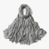 107521-89e1b8.jpg Écharpe Hijab Royan en coton froissé pour femmes musulmanes, châles longs et doux islamiques, enveloppes courtes à pampilles, accessoires Bufanda