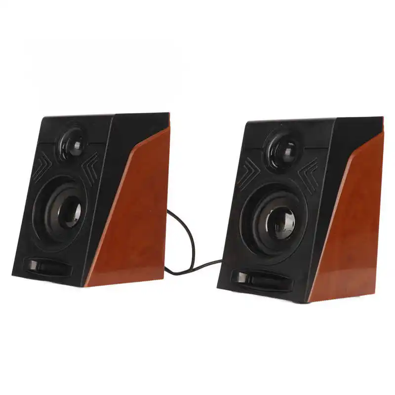 PC Speakers HiFi Deep Bass Adjustable Volume Plug and Play Desktop Speakers for TVs Computers Laptops Phones