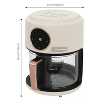 Transparent Glass Fry Bowl Air Fryer with 8 Preset Modes 31.5 Inch Power Cord Touchscreen Digital Display and Good Heat Dissipa 2