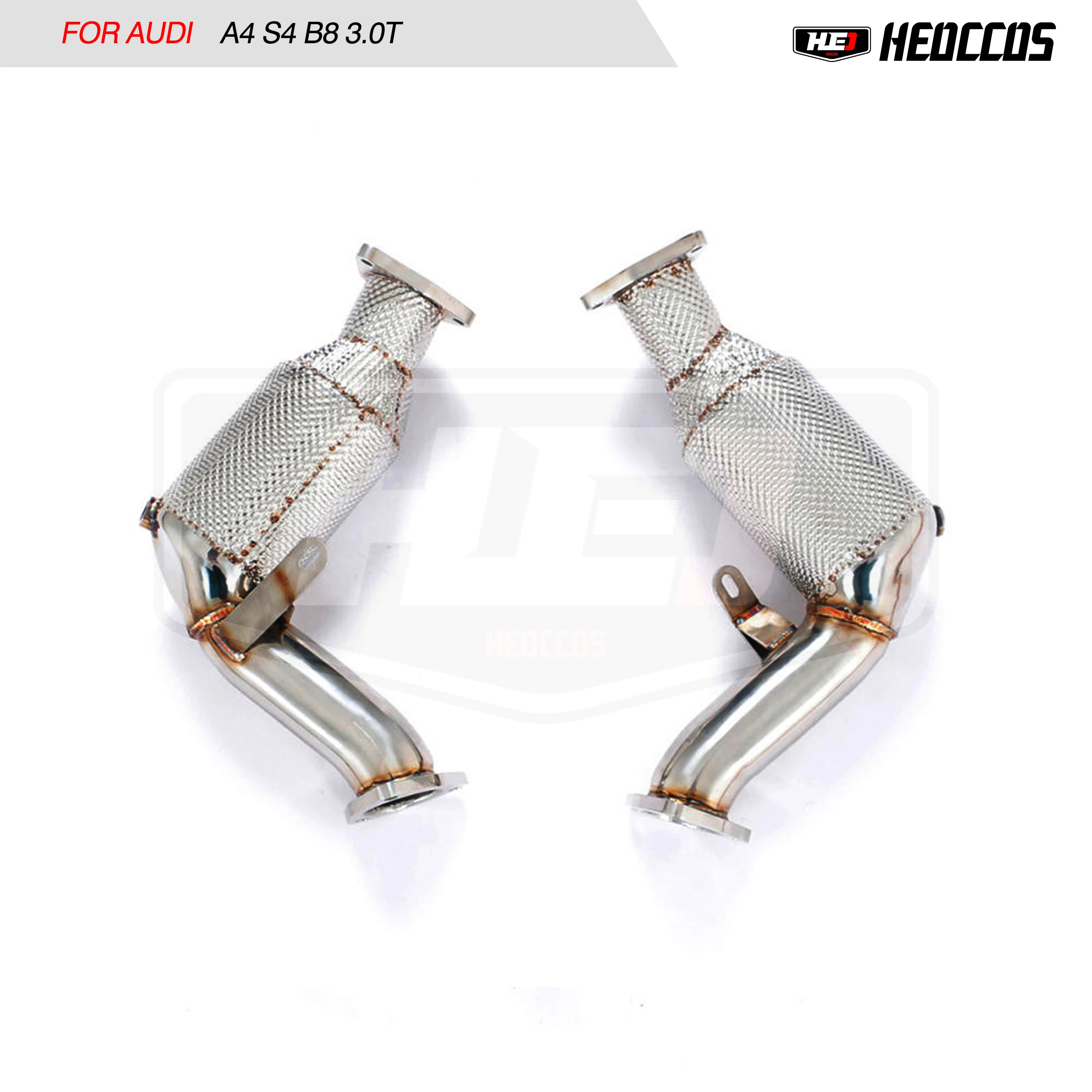 Downpipe Per Audi A4 S4 B8.5 B8 A5 S5 A6 A7 C7 A8 D4 Q5 Sq5 B8 3.0 Tfsi V6 Downpipe Cat 200 Cell + 200 Cell Scarico