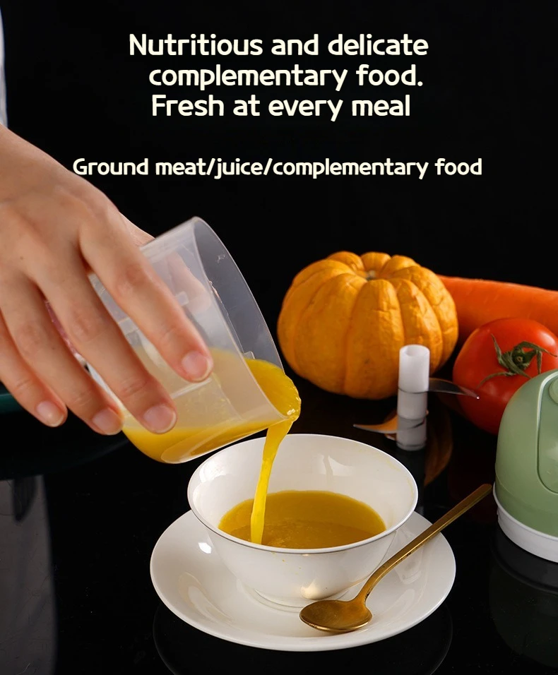 Mini Electric Garlic Chopper 250ML, USB Charging Ginger and Vegetable Cutter, Food Processor Kitchen Tool for Quick Chopping