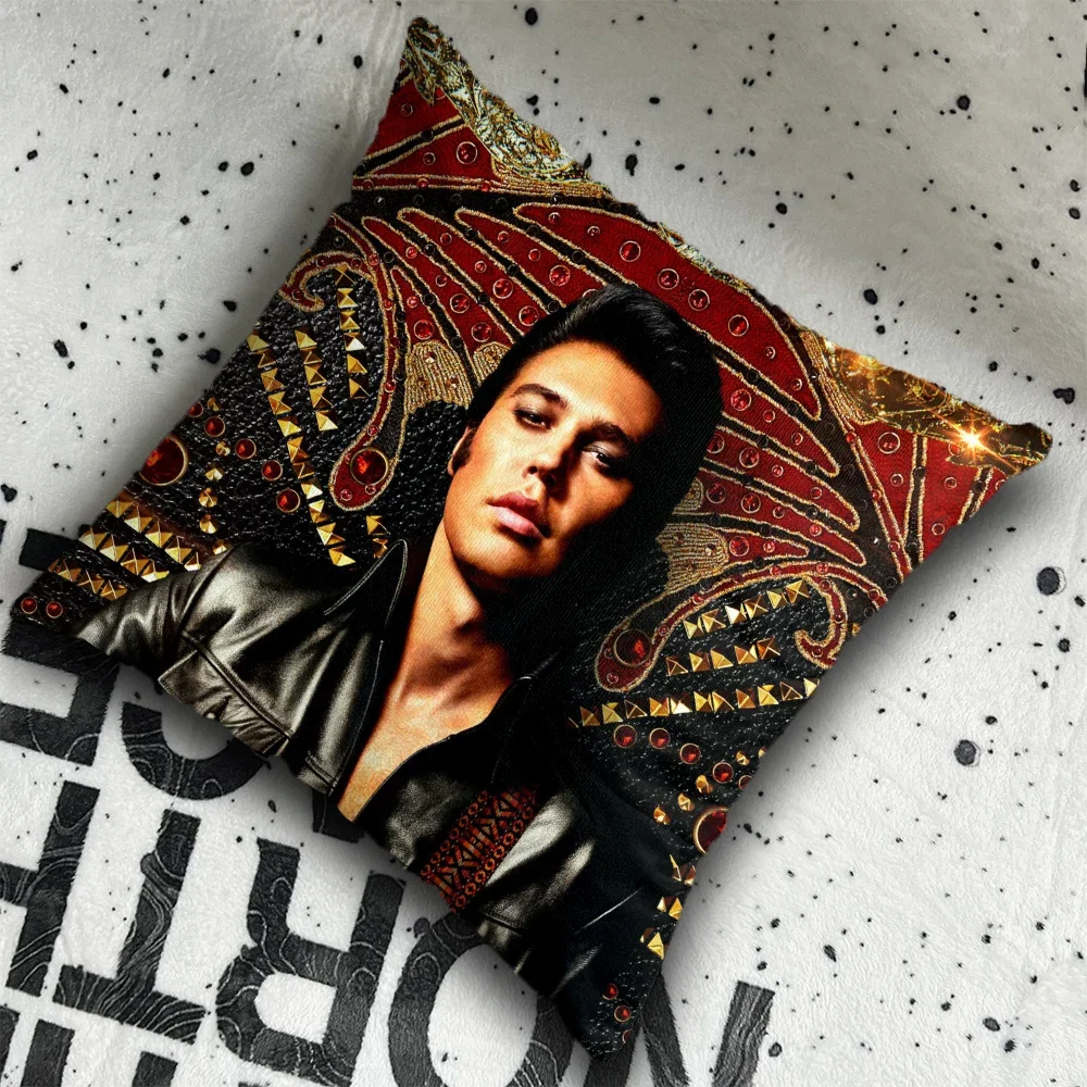 Decorative Pillowcase E-Elvis P-Presley Cushion Cover Double Sides Rockstar Pillow Case 40x40 45x45 Gift Pillow Cover Sofa