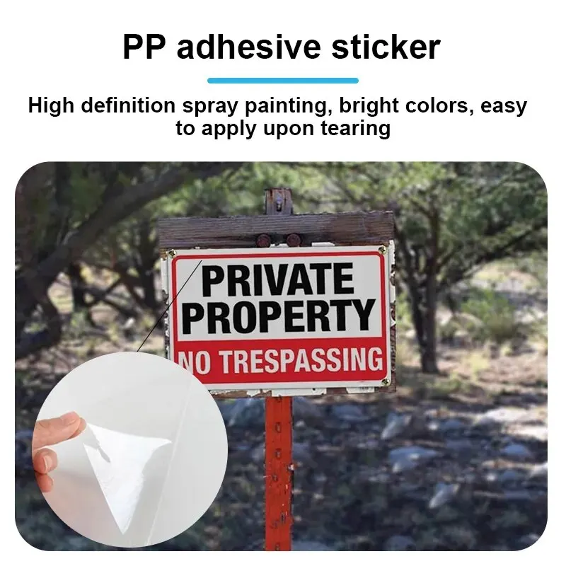 Private Property No Trespassing Sign,Rust Free Aluminum Signs with 4 Holes-Perfect for Home & Business Outdoor Use-Warning