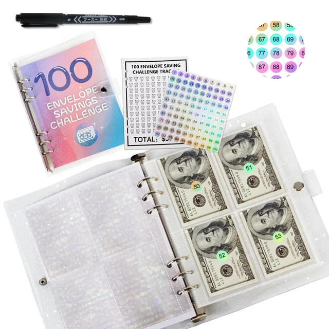 100 Envelope Challenge Binder Easy and Fun Way to Save $5,050 Savings  Challenges Binder Budget Binder with Cash Envelopes - AliExpress