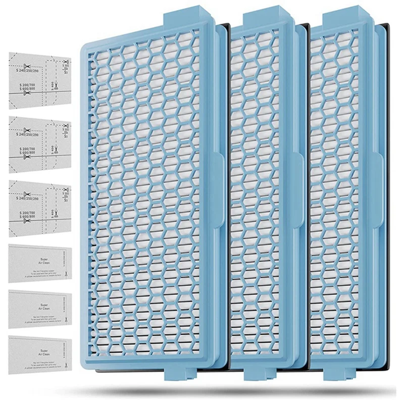 Filtri Hepa Per Miele Aspirapolvere Parte Compact C1-C2 Completo C2- C3 S8340 + 3 Filtri Aria Pulita + 3 Filtri Motore