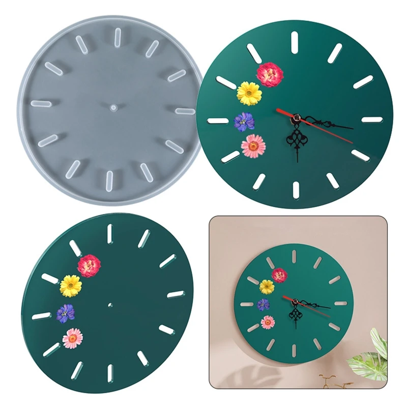 Clock Silicone Mold Epoxy Molds with Dial Accessories for Jewelry Making Tool