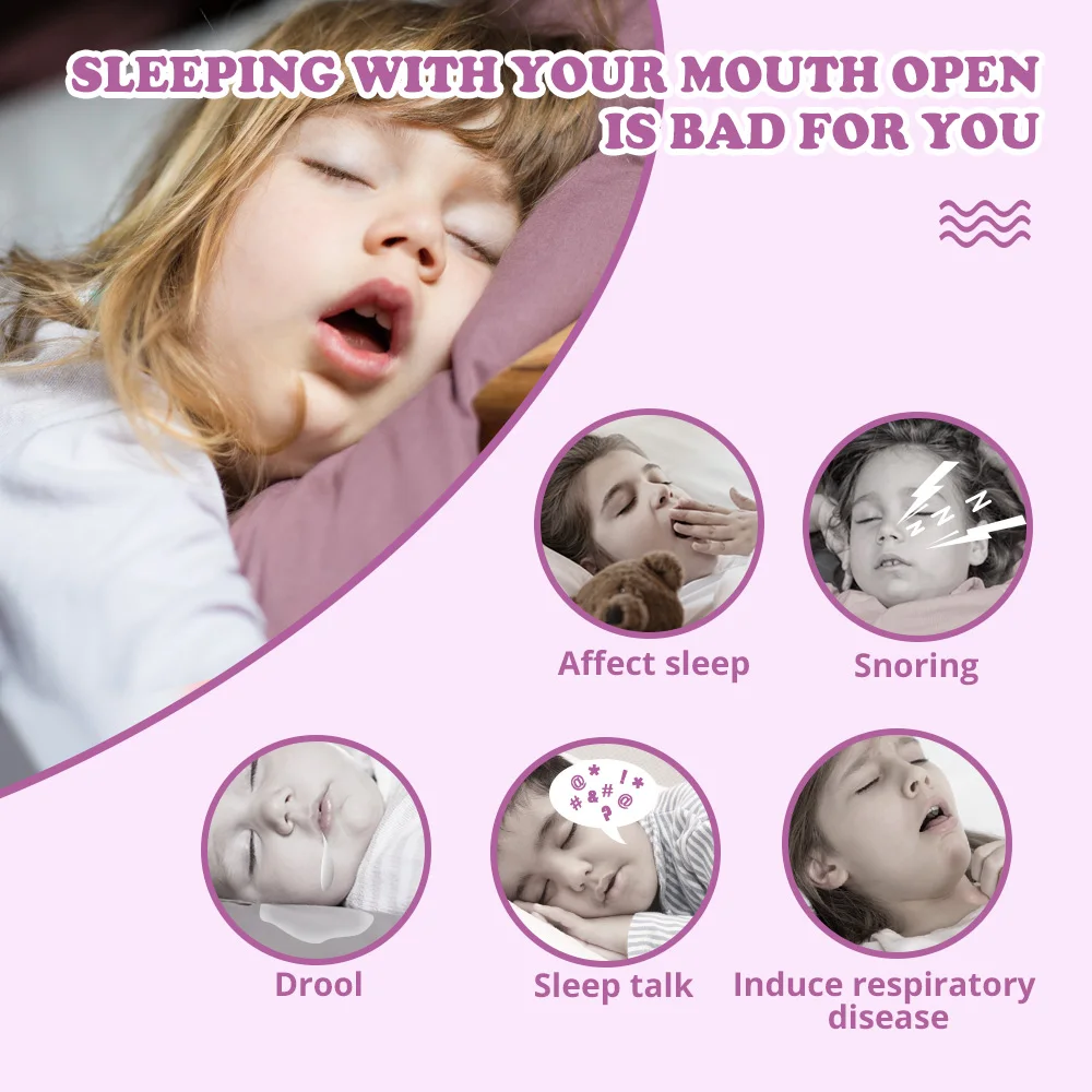 30PCS Mouth Correction Stickers Anti-snoring Breathing Orthosis Mouth Sticker Children Anti-snoring Stickers Improve Night Sleep 3