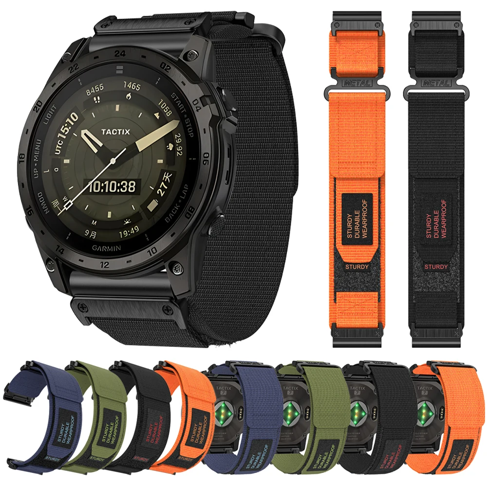 

Nylon Strap For Garmin Tactix 7 Pro Bravo/Delta Bracelet For Garmin Quatix 7 7 Pro 6 5 3 Release 22mm 26mm Sport Band Accessorie