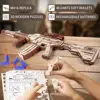 VATOS 3D Wooden Gun Puzzles for Kids Adult with Foam Soft Bullet Electric Wooden M416 Model Rifle Guns Toy DIY Building Gift Boy 4