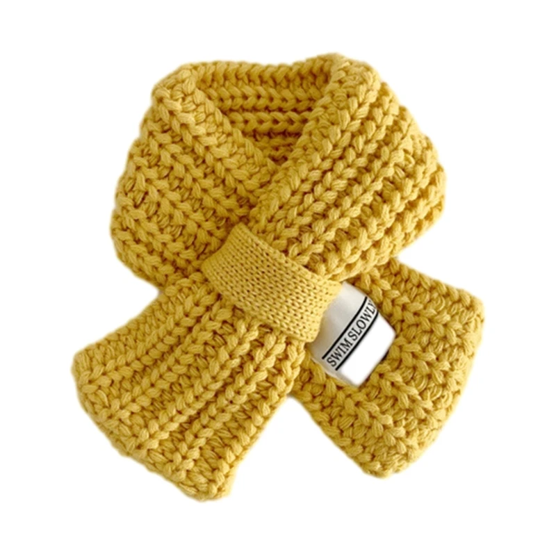 Soft and Warm Kids Scarf Knitted Neck Warmer Cosy Neckerchief Breathable Long Muffler New Year Gift for 3-12T Boys Girls