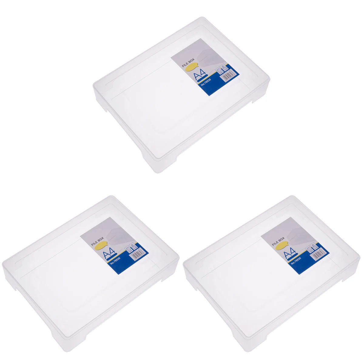 

3pcs A4 File Box Transparent Plastic File Box Folder Documents Box Document Organizer Paper File Folder Paper Folder