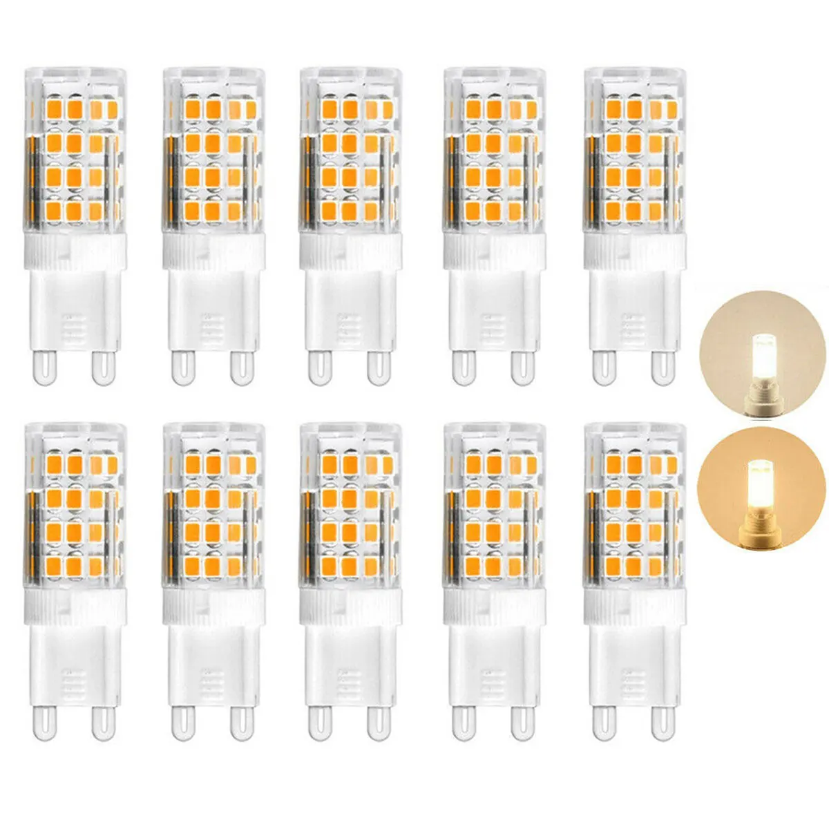 

10X Mini G9 LED Corn Bulb Capsule Lights 6W Replace 45W Halogen Lamp 220V 240V Crystal Ceramics 2835 SMD White Lamps For Hotel