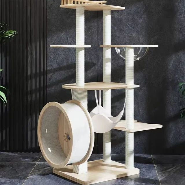 Pet Cat Scratching Post for Cat Tree DIY Cat Climbing Frame Replacement Post Kitten Toy Sisal Rope Entangle Scratch Furniture 6