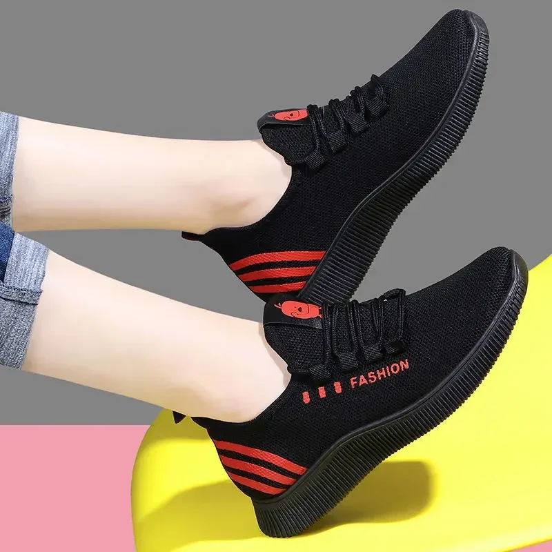Women Sneakers Women Vulcanize Sport Outdoor Lace-up Platform Sneakers