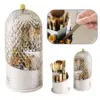 Transparent Plastic Rotating Makeup Brush Organizer, Desktop Decoration, Multi-functional Makeup Brush Storage Box 1