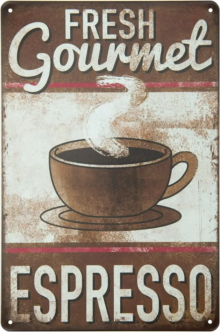 Coffee Bar Decor Sign Coffee Menu Wall Decor Coffee Metal Tin Signs For Coffee Bar Kitchen Home (FRESH ESPRESSO)