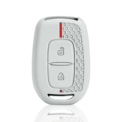 Gray Silicone Car Remote Key Shell Case - Premium 2 - Button Protection Cover (GRAY)