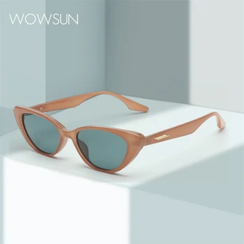 WOWSUN New Small Cat Eye Sunglasses Women Fashion Gradient Shades Outdoor Triangle Female Sun Glasses Party Eyewear AccessUV400 1