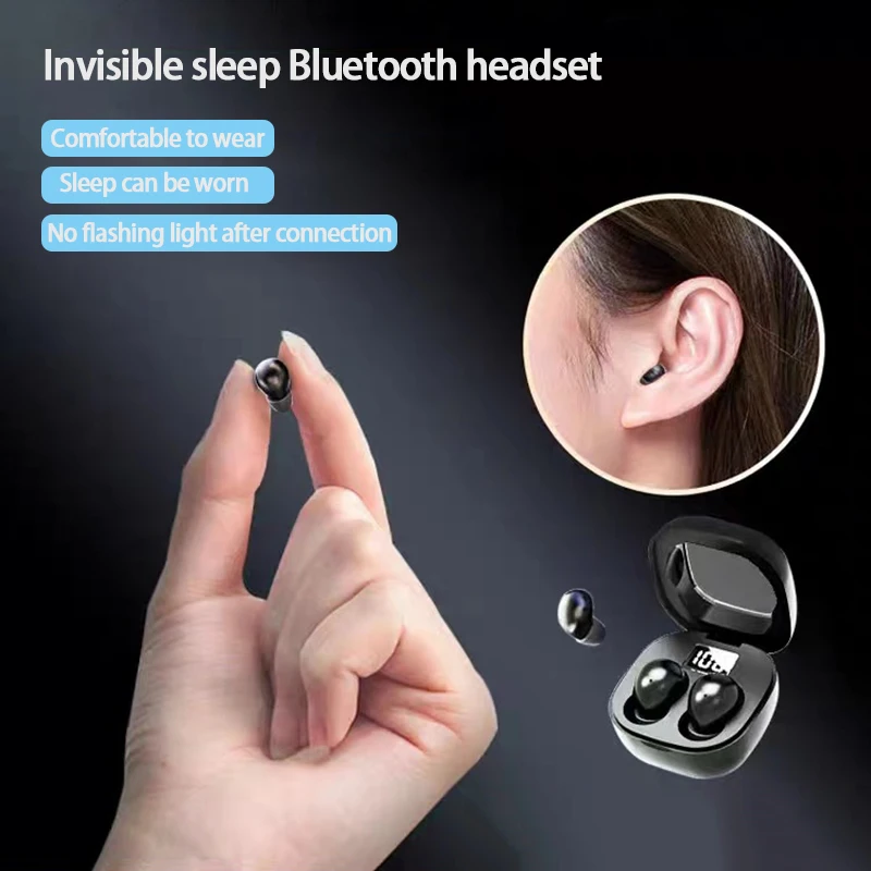 Cuffie Bluetooth Wireless Sk19 Auricolari Invisibili In-Ear Tws Con Microfono Auricolari Con Cancellazione Del Rumore Cuffie Hifi Music Sleeping