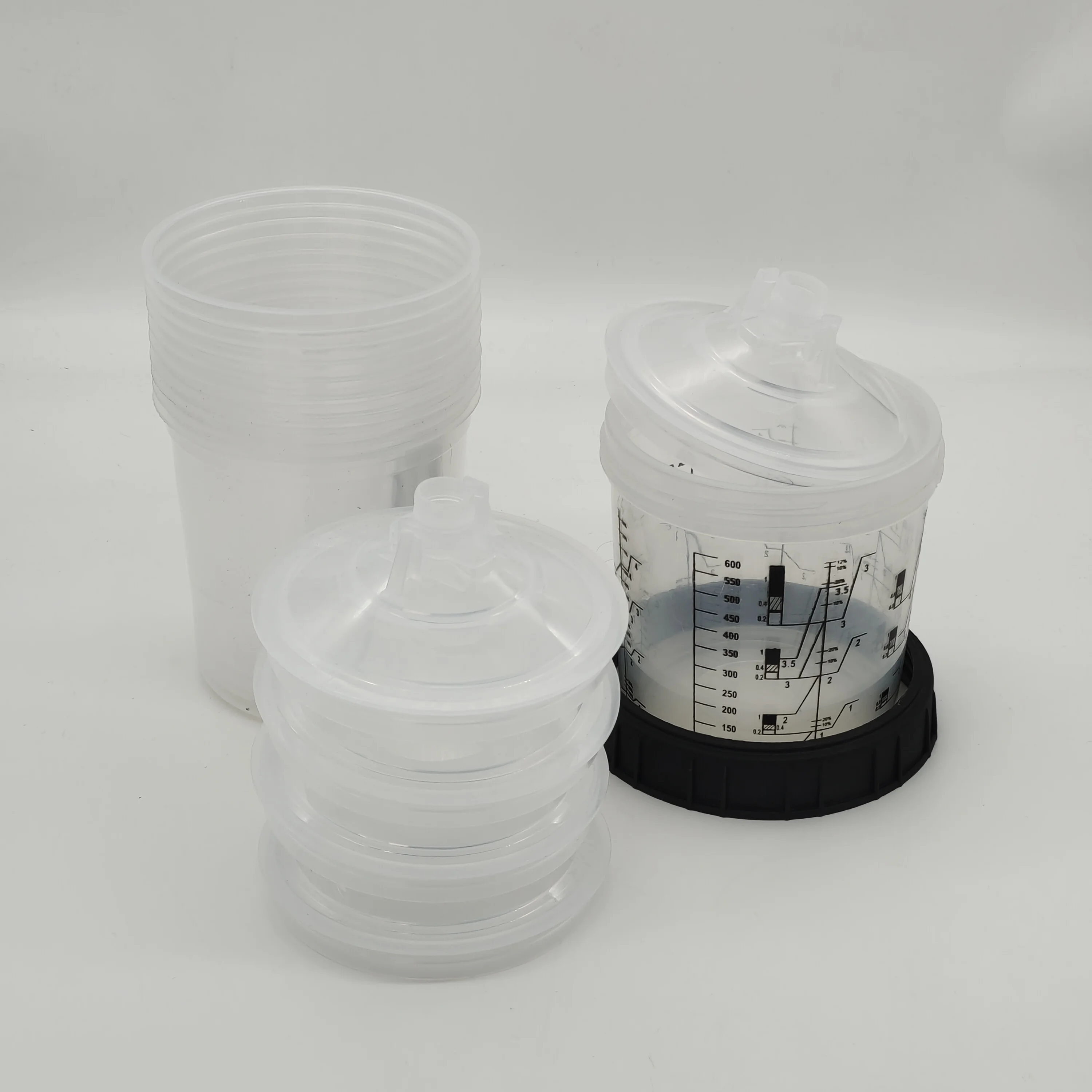 10/20/30/50 PCS Paint Adapter Spray Gun Paint Mixing Cup No-Clean Spray Gun Tank Paint Tank 165/400/600ml Disposable Paint Cup 6