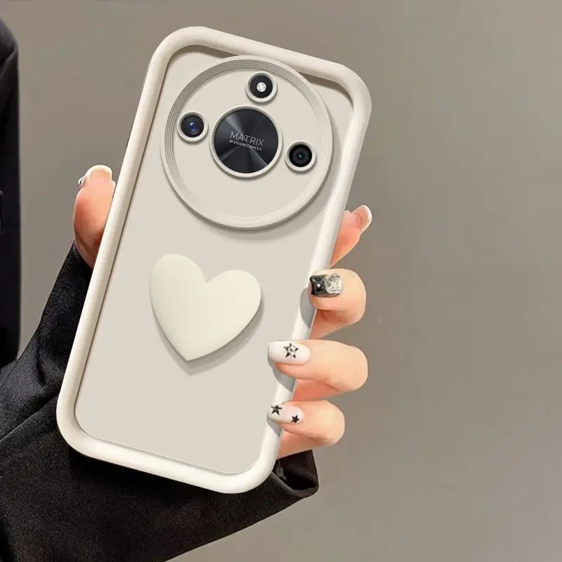 Cute 3D Love Heart Soft Silicone Phone Case